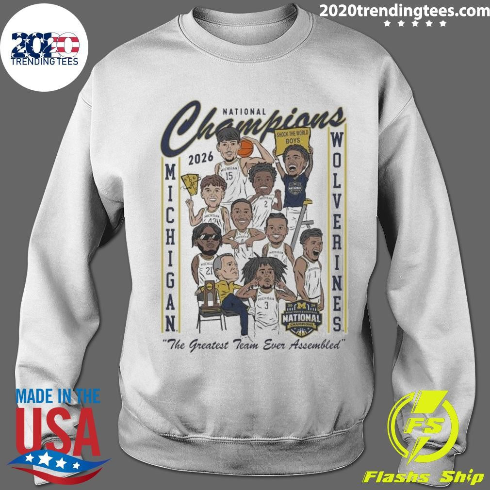 Michigan 2026 Men’s Basketball National Champions Cartoon Team Shirt