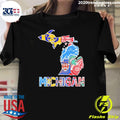 Michigan City Sports Logos Map 2026 Shirt