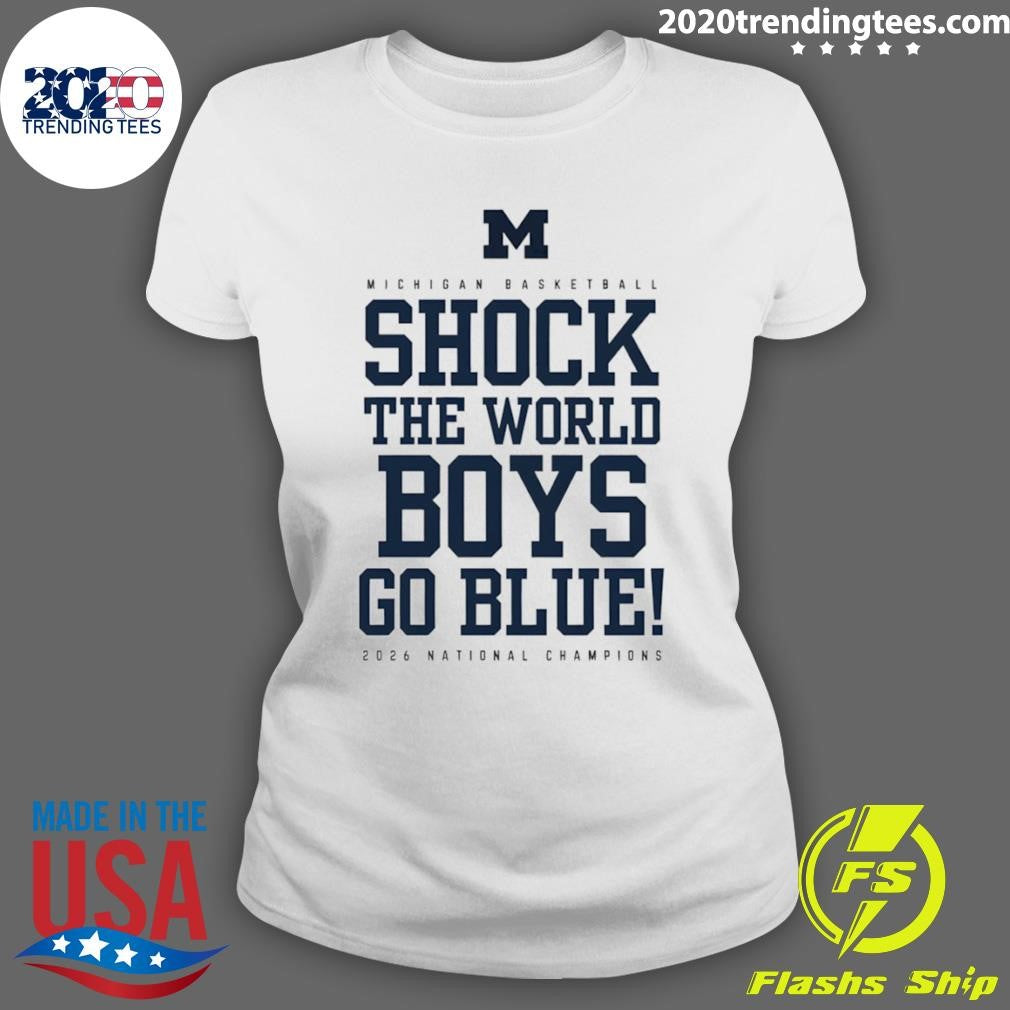 Michigan National Champions Shock The World Boys Go Blue Shirt