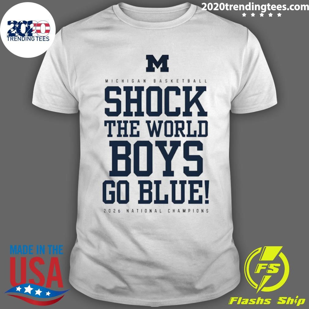 Michigan National Champions Shock The World Boys Go Blue Shirt