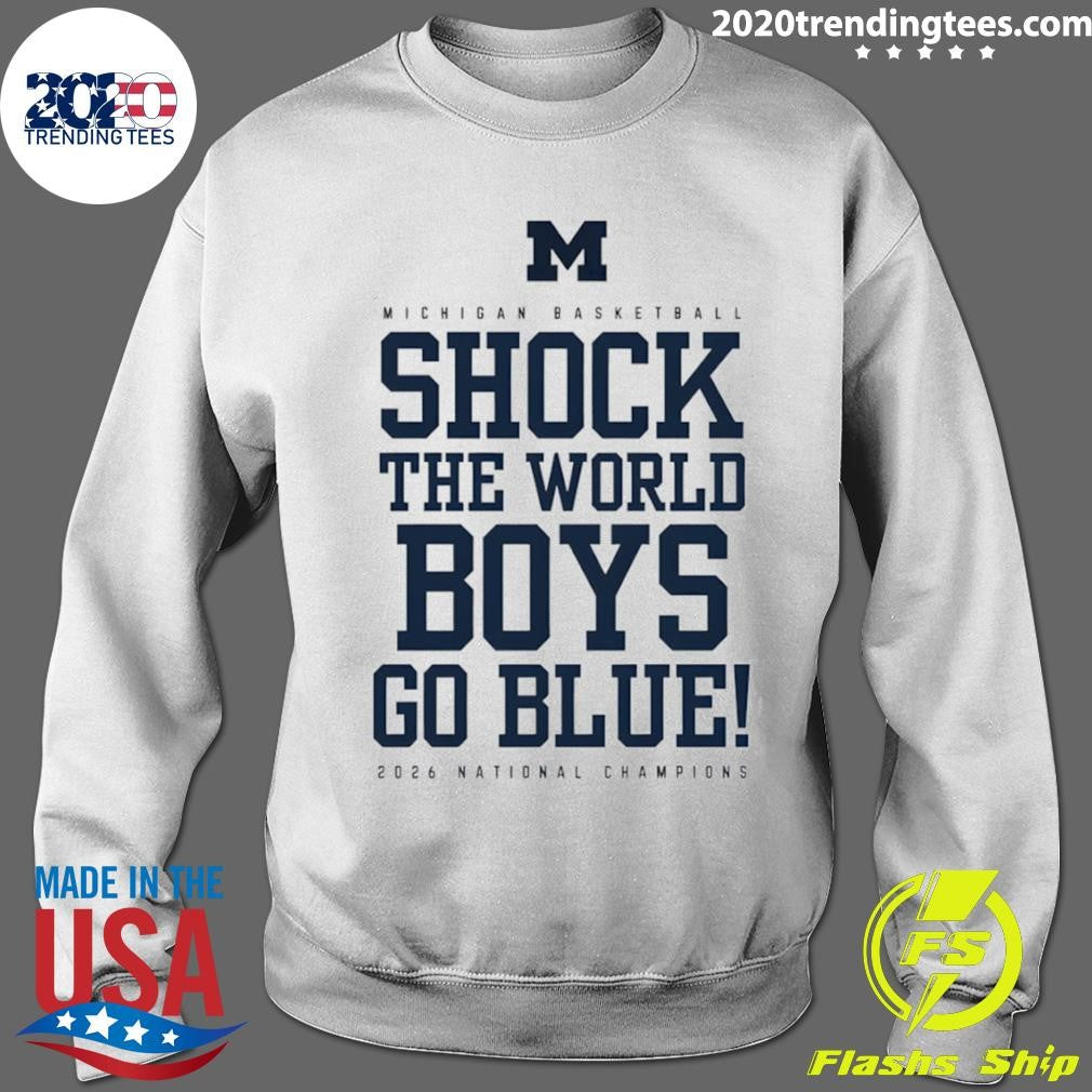 Michigan National Champions Shock The World Boys Go Blue Shirt