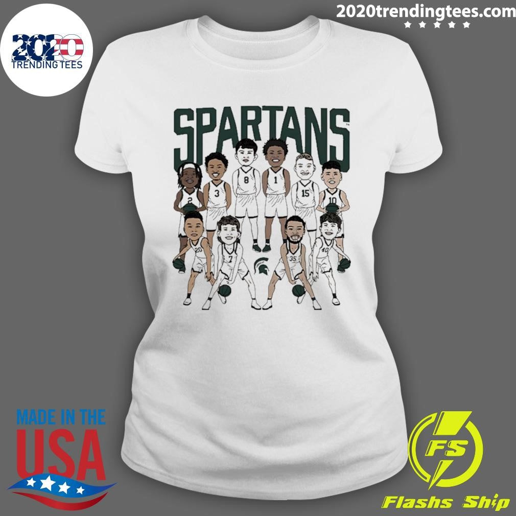 Michigan State Spartans Men’s Basketball Team Caricature Shirt