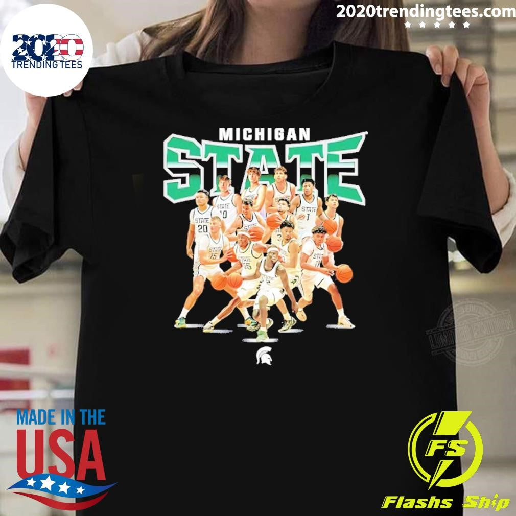 Michigan State Spartans Men’s Basketball Team Collage 2026 Shirt