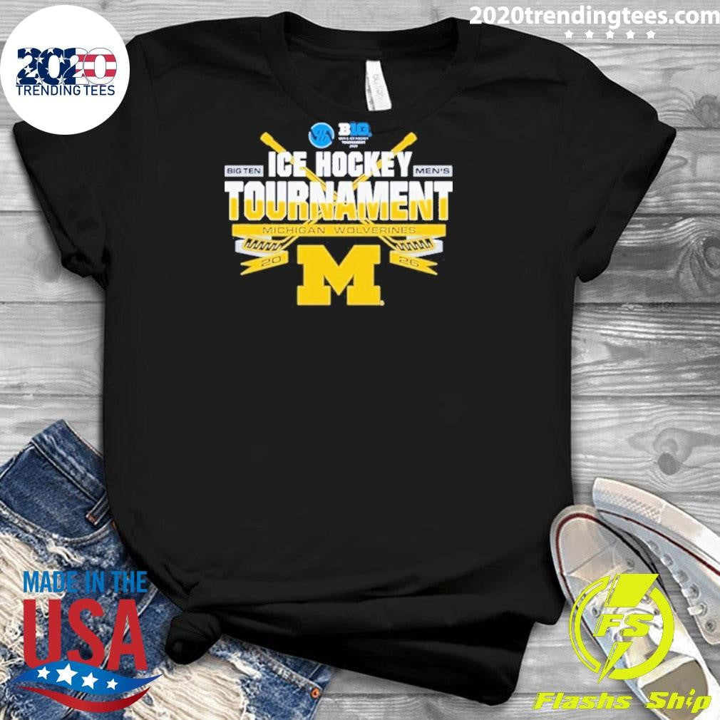 Michigan Wolverines 2026 Big Ten Ice Hockey Championship Participant Shirt