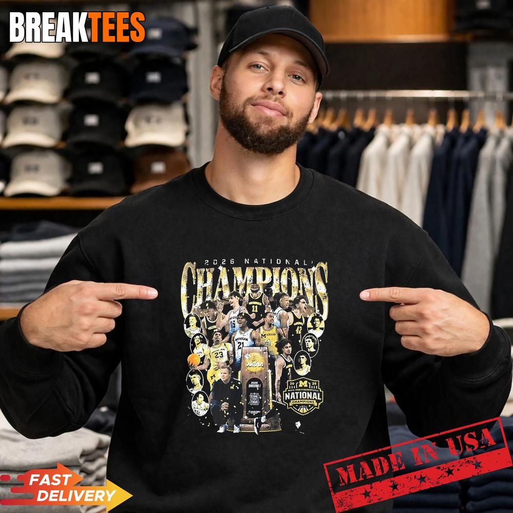 Michigan Wolverines 2026 Men’s Basketball National Champions trophy T-Shirt