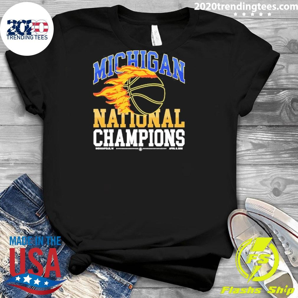 Michigan Wolverines 2026 Nationa Champions Flames Shirt