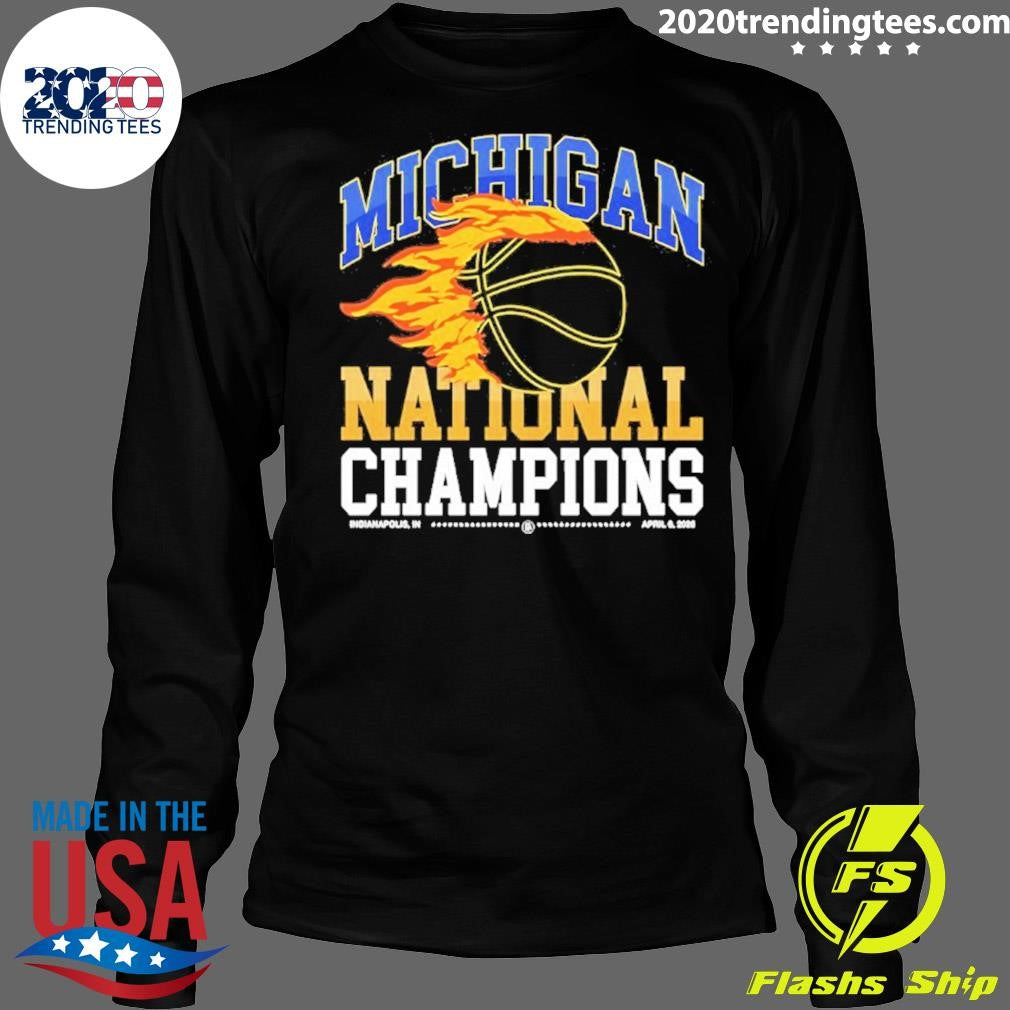 Michigan Wolverines 2026 Nationa Champions Flames Shirt