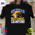 Michigan Wolverines 2026 Nationa Champions Flames Shirt