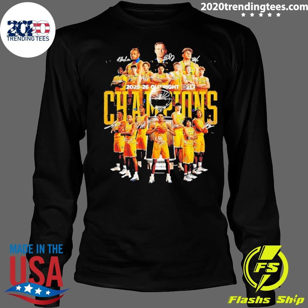 Michigan Wolverines 2026 Ncaa Men’s Basketball Champions Signatures Shirt