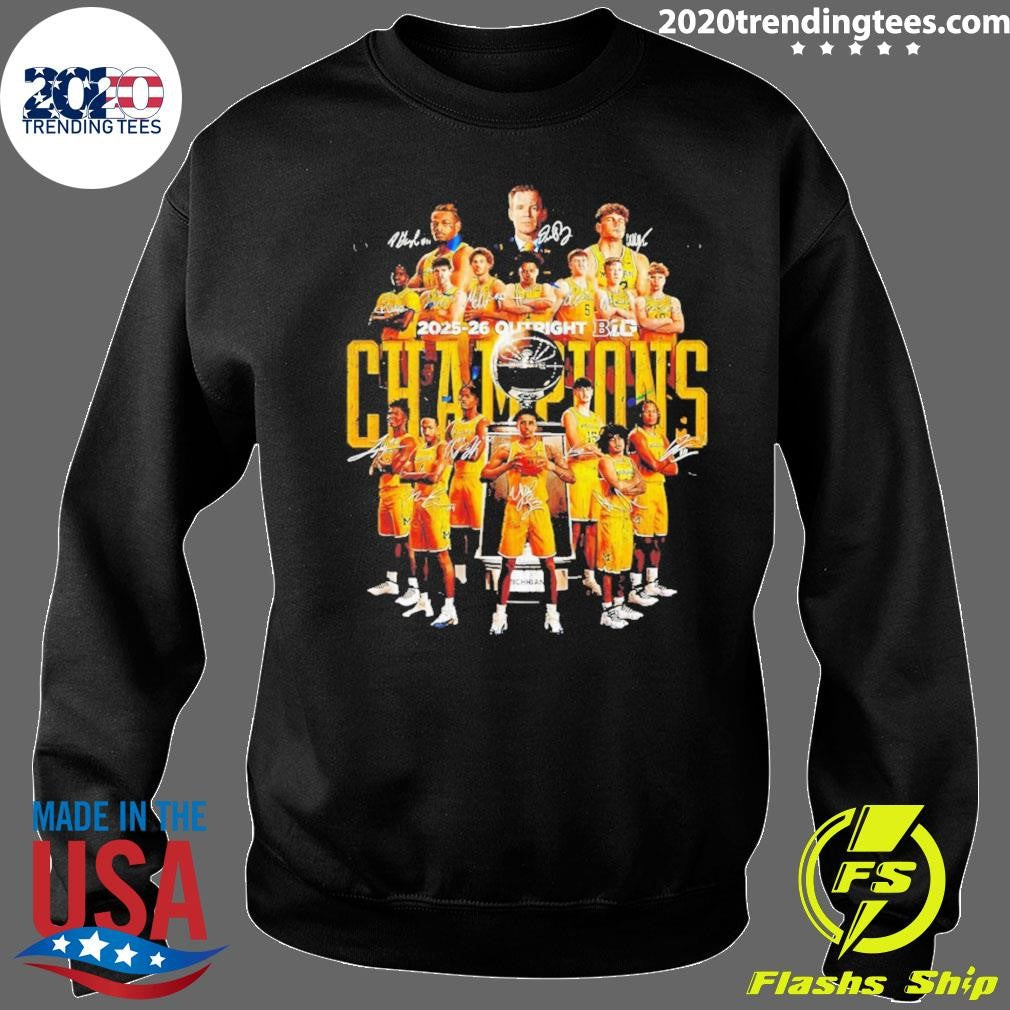 Michigan Wolverines 2026 Ncaa Men’s Basketball Champions Signatures Shirt