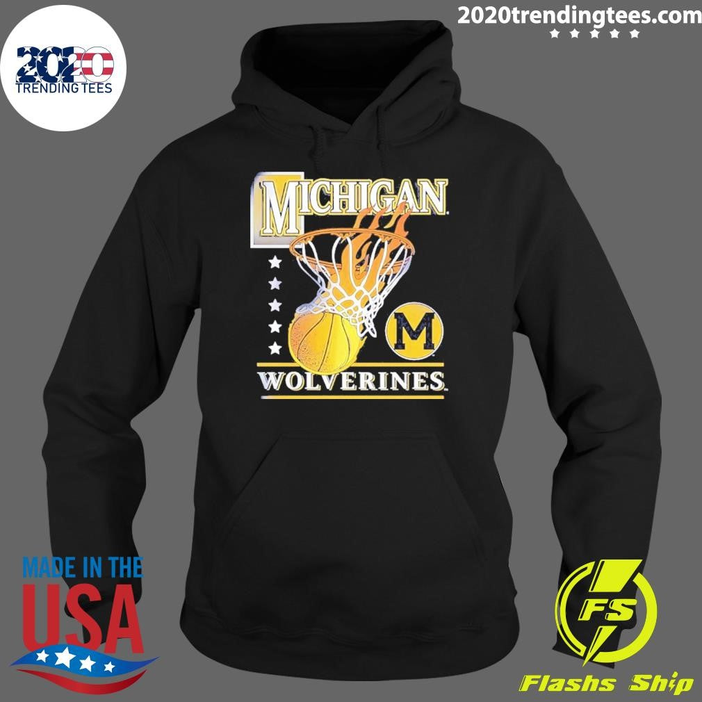 Michigan Wolverines Basketball Hoops Graphic Shirt