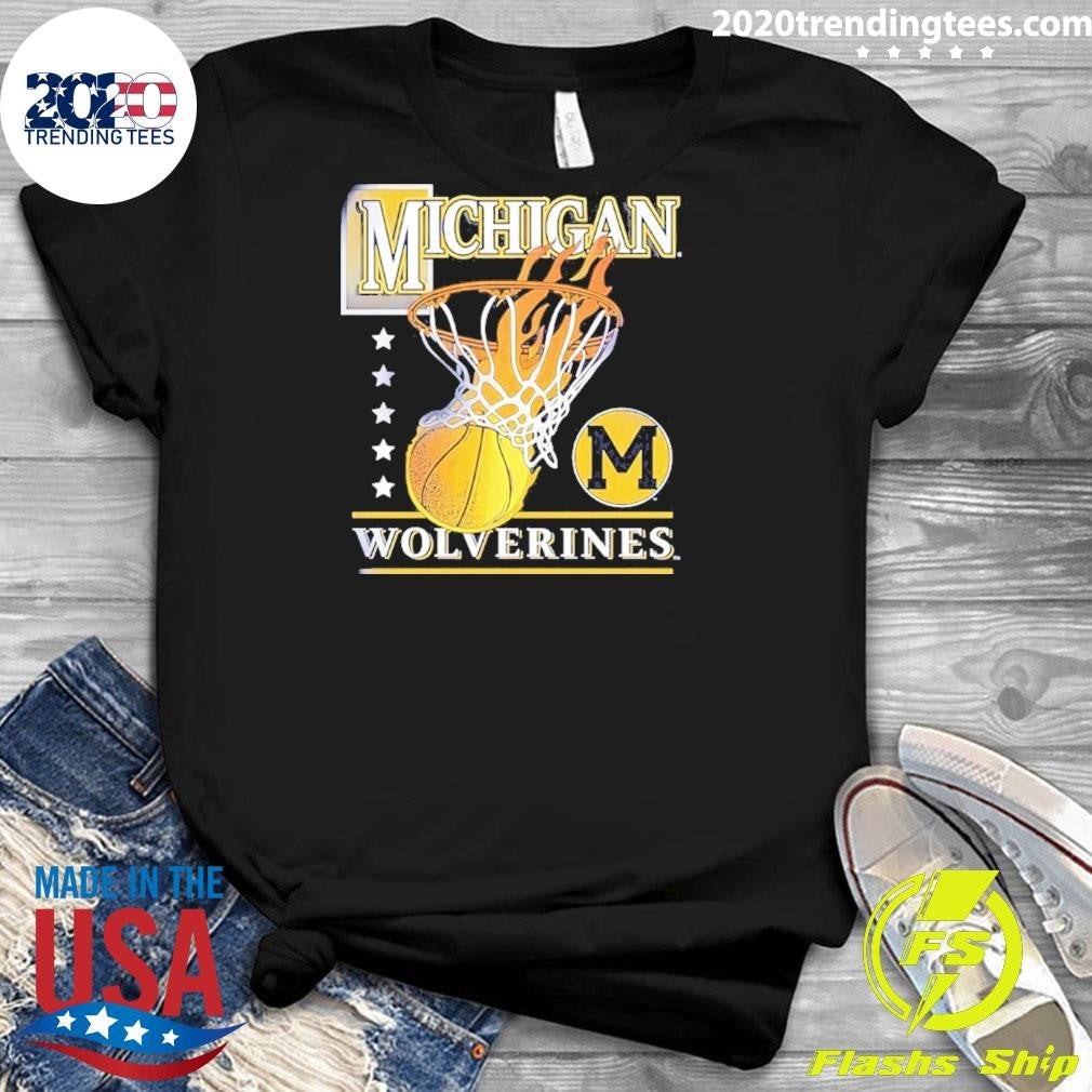 Michigan Wolverines Basketball Hoops Graphic Shirt