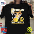 Michigan Wolverines Basketball Hoops Graphic Shirt