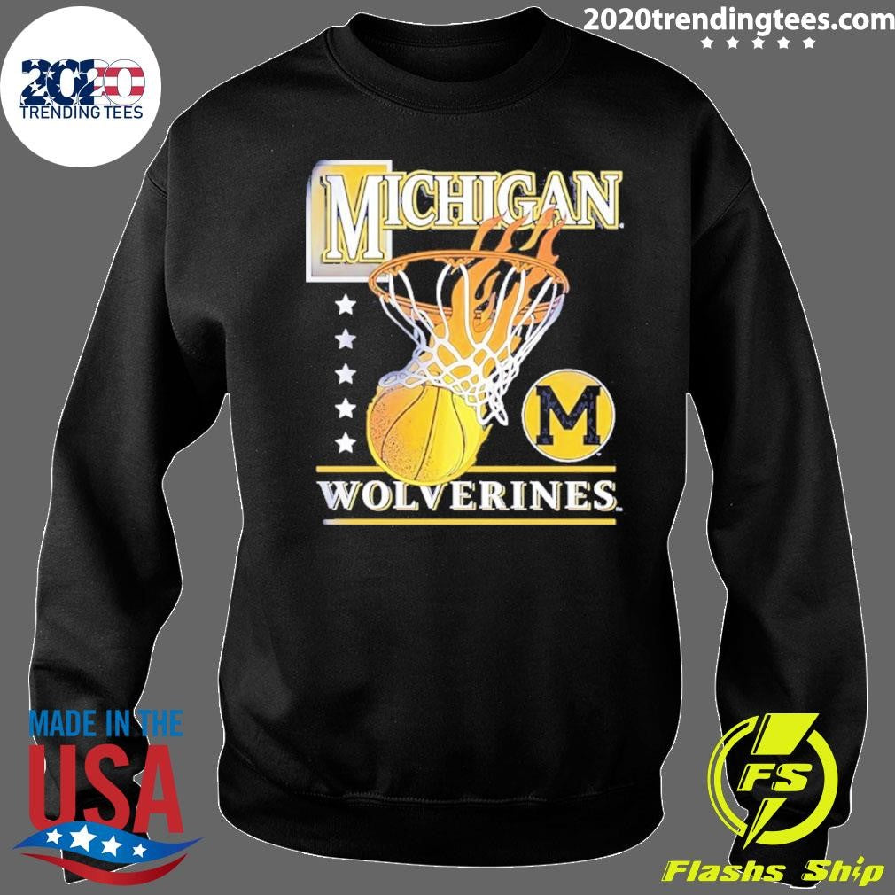 Michigan Wolverines Basketball Hoops Graphic Shirt