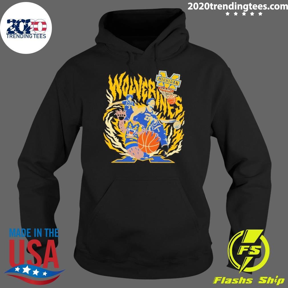 Michigan Wolverines Basketball Players Bear Mascot Ncaa Final Four 2026 Shirt