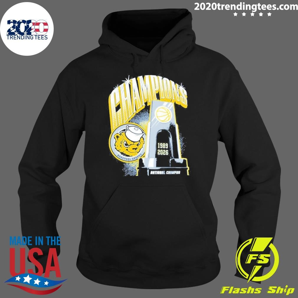 Michigan Wolverines Basketball Trophy 1989-2026 National Champions Tee Shirt
