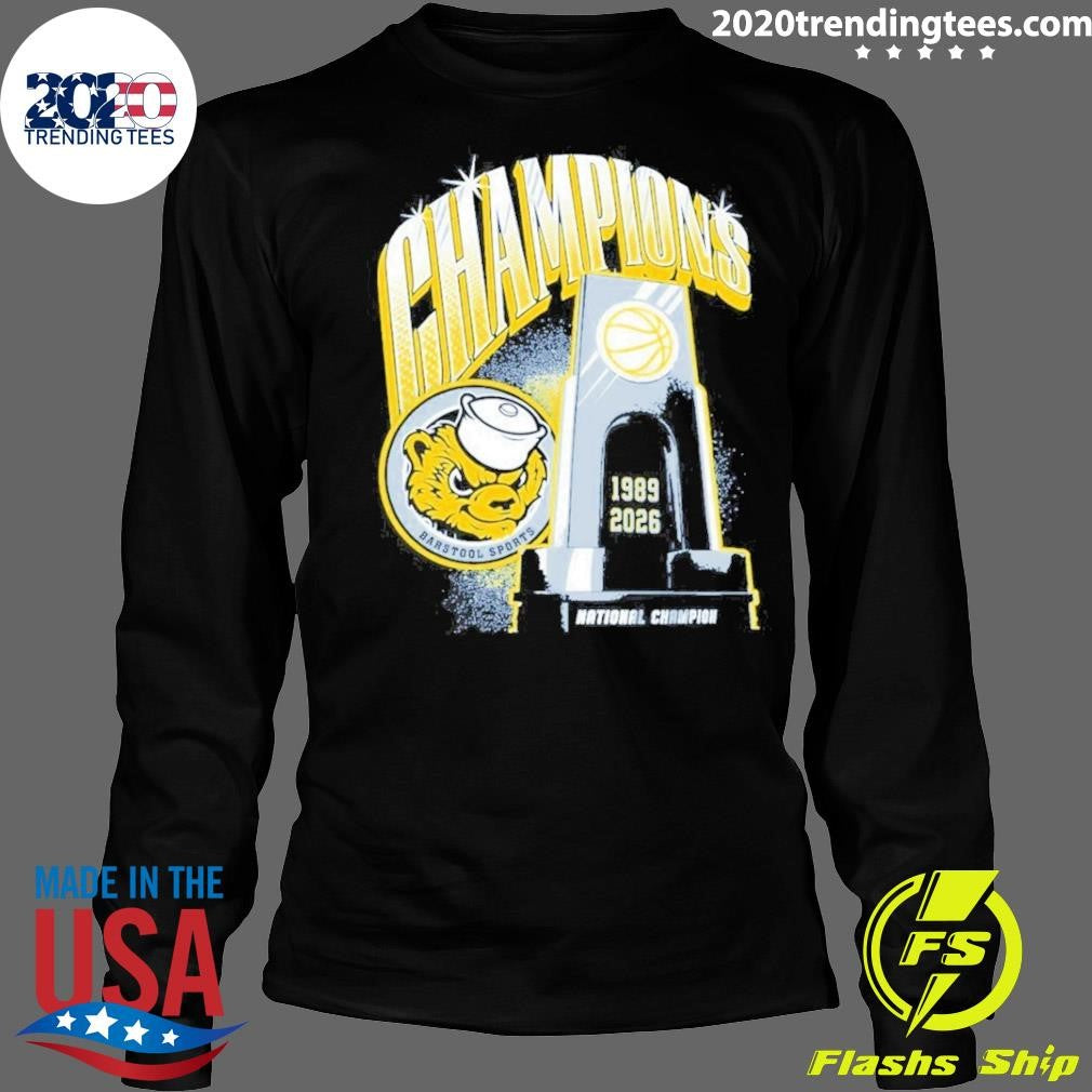 Michigan Wolverines Basketball Trophy 1989-2026 National Champions Tee Shirt