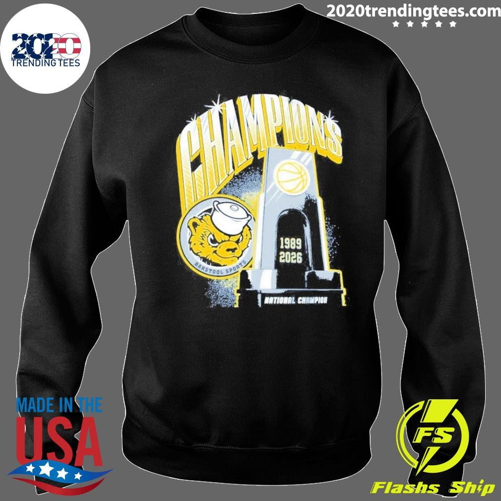 Michigan Wolverines Basketball Trophy 1989-2026 National Champions Tee Shirt