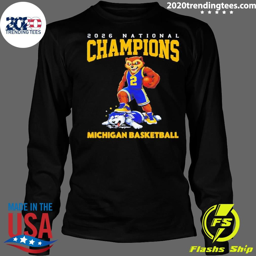 Michigan Wolverines Defeat Uconn Huskies Basketball 2026 National Champions Ncaa Shirt
