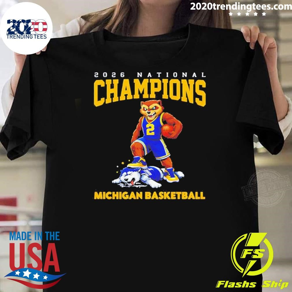 Michigan Wolverines Defeat Uconn Huskies Basketball 2026 National Champions Ncaa Shirt