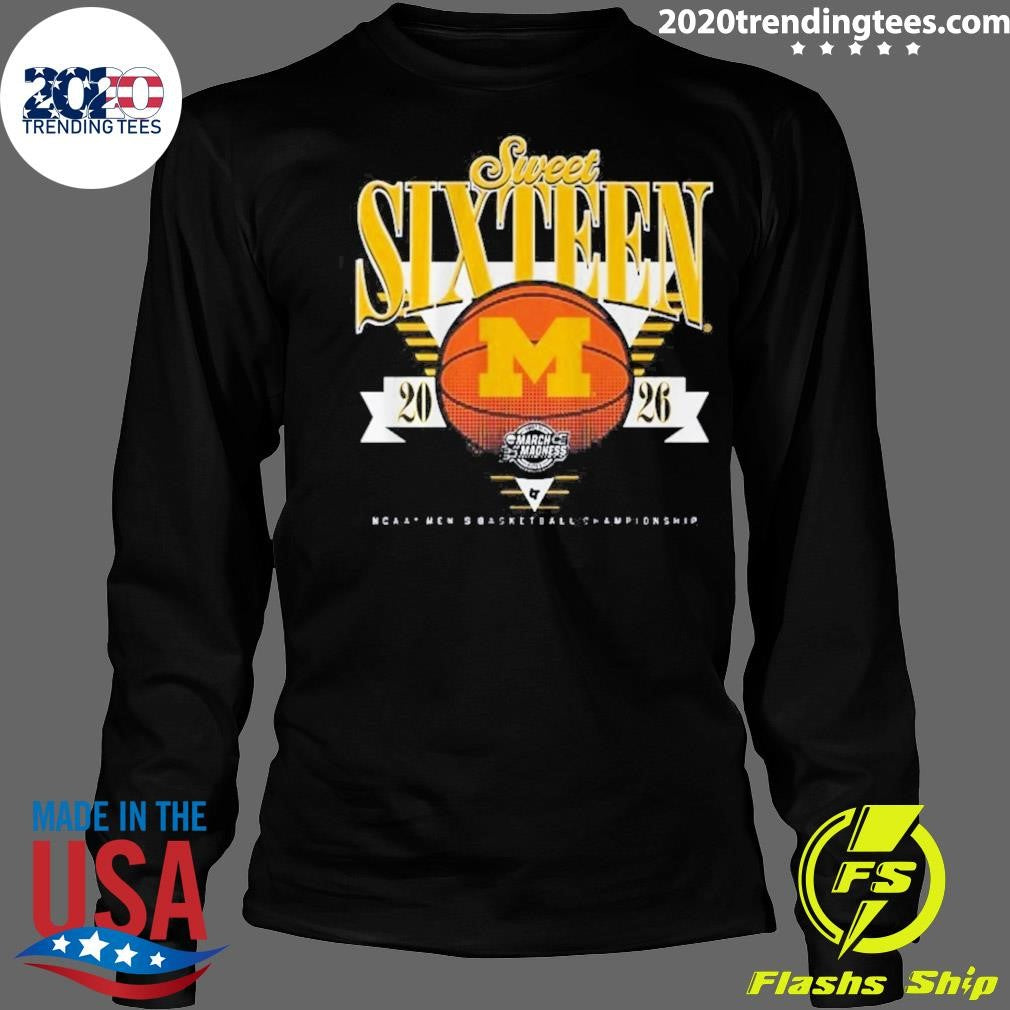 Michigan Wolverines MBB 2026 Sweet Sixteen Basketball Championship Shirt