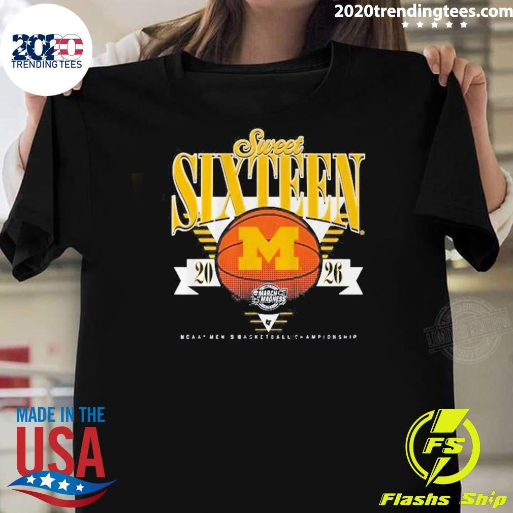 Michigan Wolverines MBB 2026 Sweet Sixteen Basketball Championship Shirt