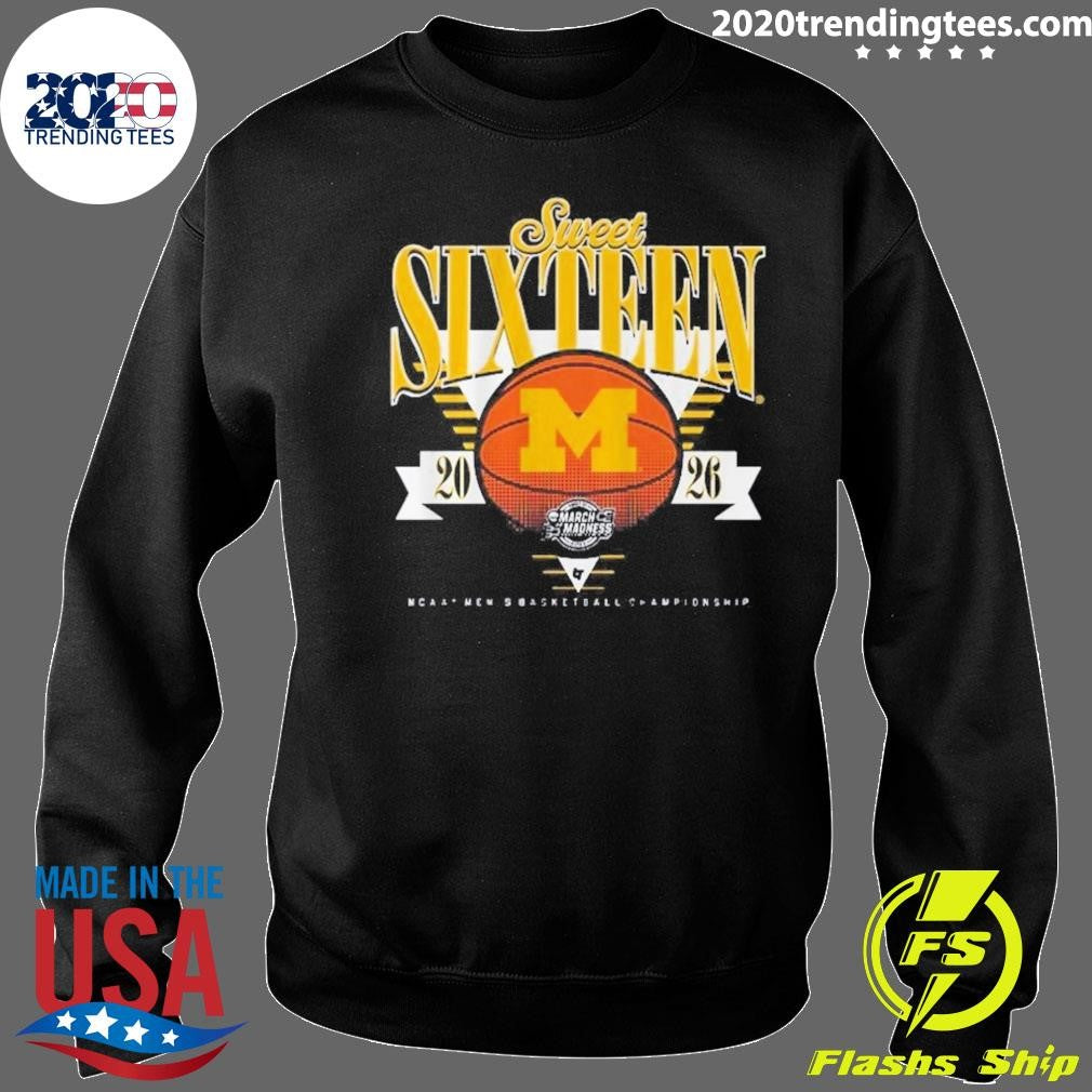 Michigan Wolverines MBB 2026 Sweet Sixteen Basketball Championship Shirt