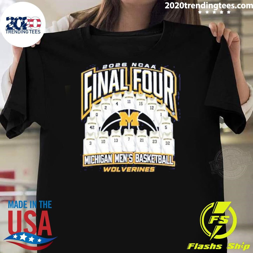Michigan Wolverines Men’s Basketball 2026 NCAA Final Four Jersey Madness Shirt