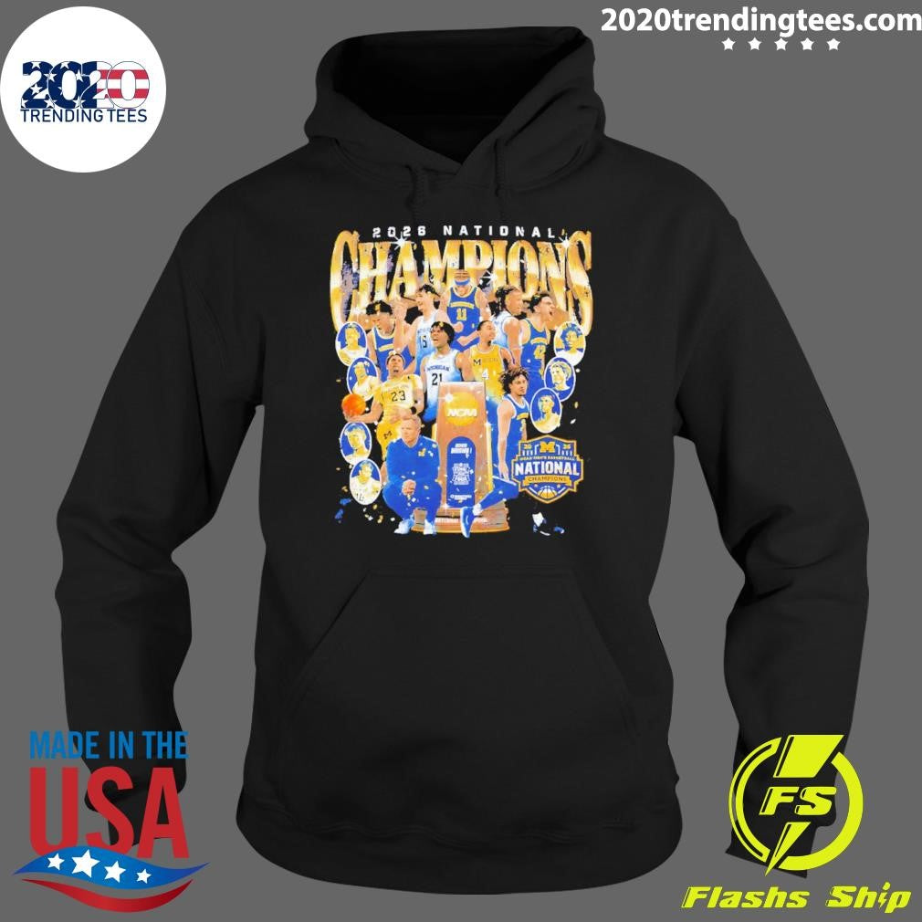 Michigan Wolverines Men’s Basketball Campus Ink 2026 National Championship Team Ncaa Shirt