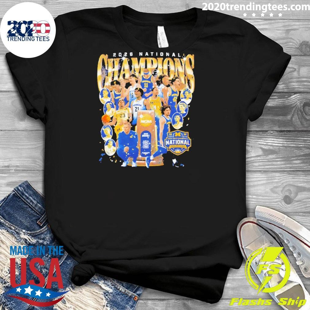 Michigan Wolverines Men’s Basketball Campus Ink 2026 National Championship Team Ncaa Shirt