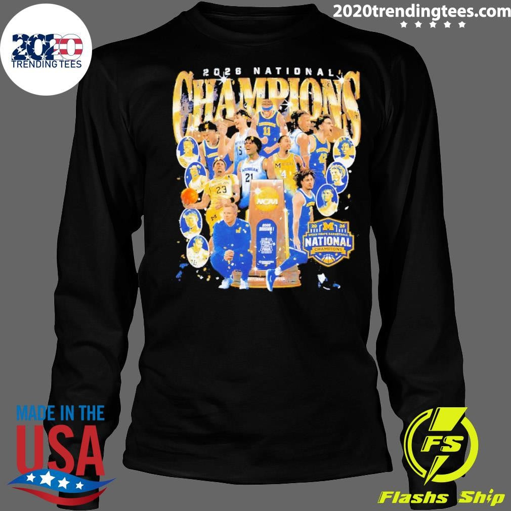Michigan Wolverines Men’s Basketball Campus Ink 2026 National Championship Team Ncaa Shirt