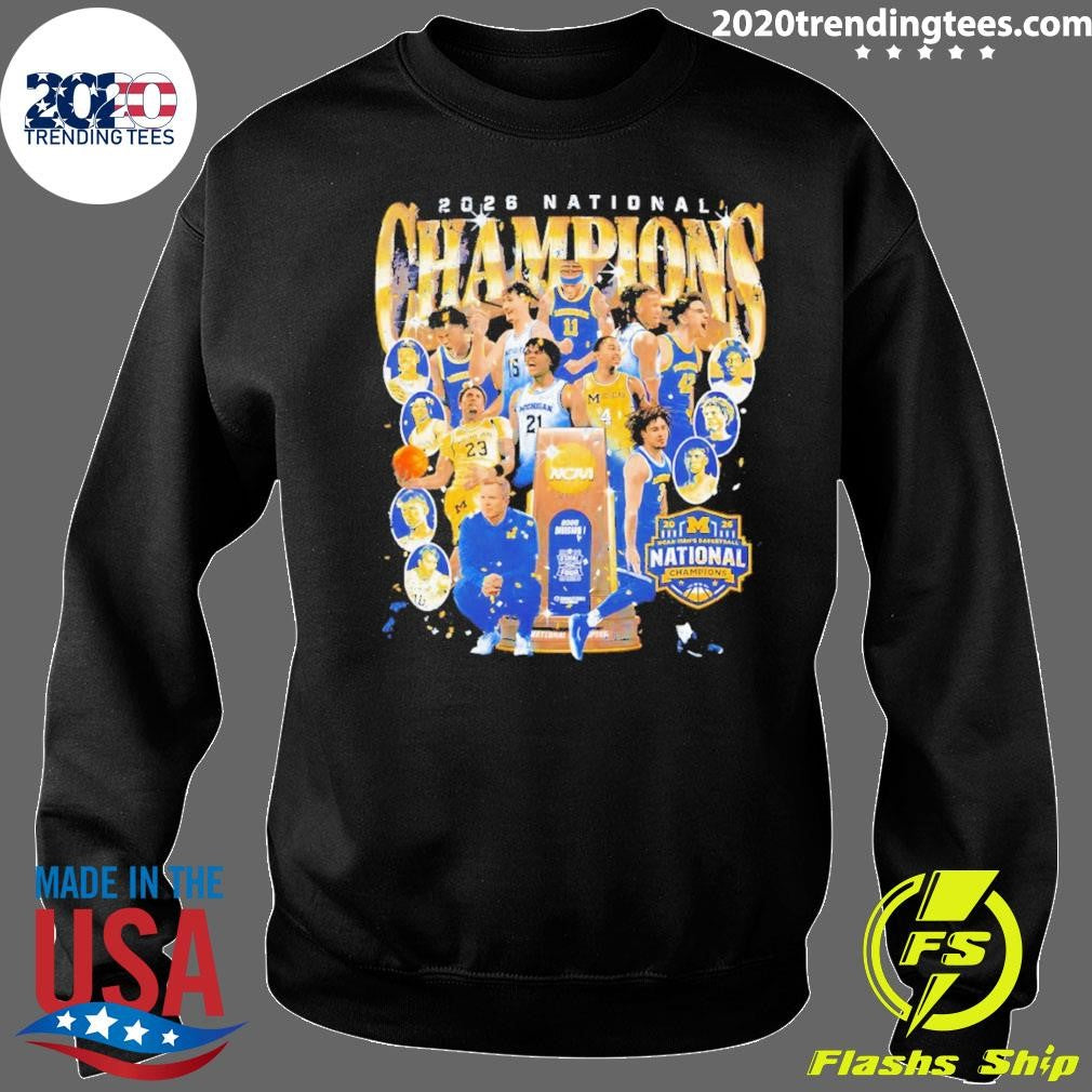 Michigan Wolverines Men’s Basketball Campus Ink 2026 National Championship Team Ncaa Shirt