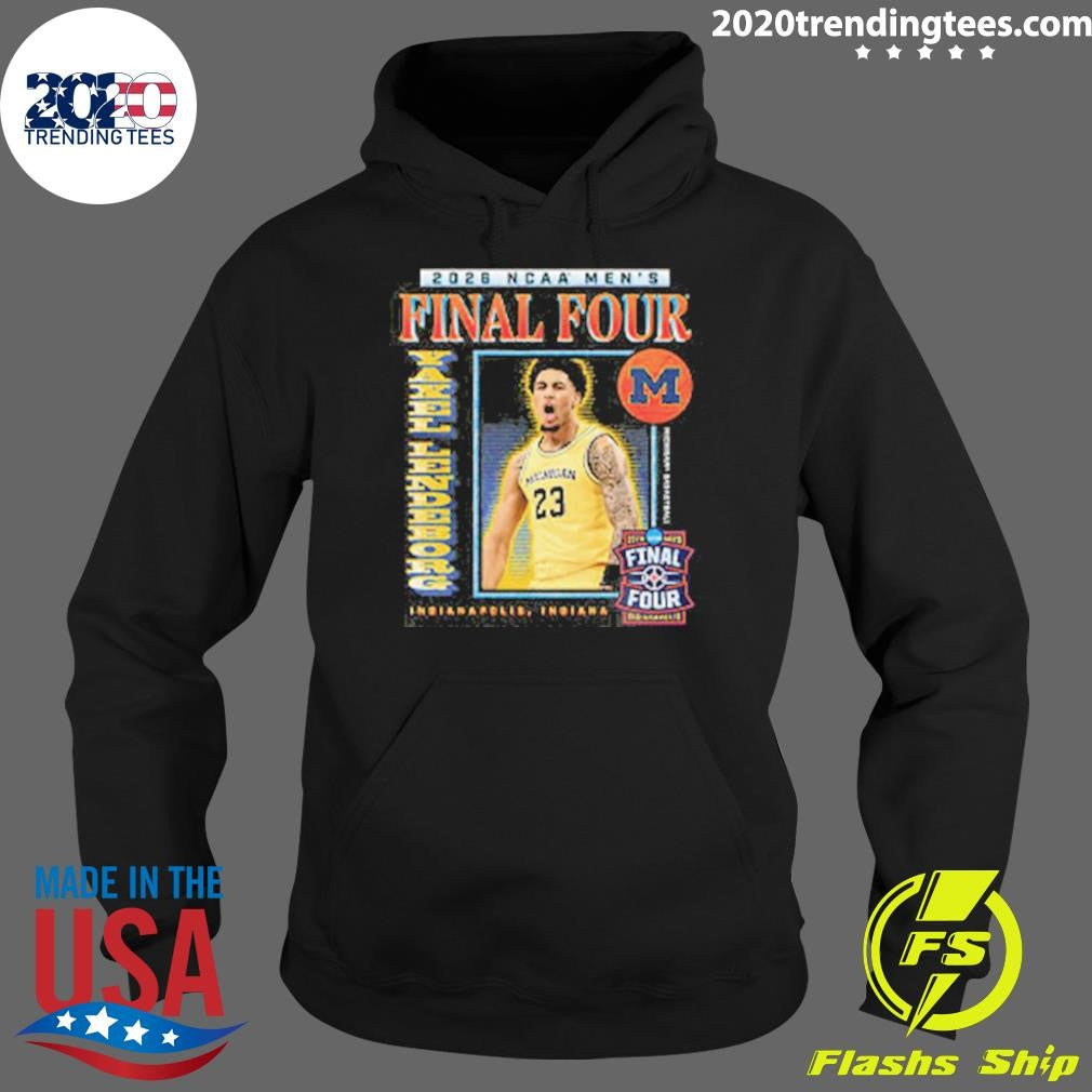 Michigan Wolverines Men’s Basketball Campus Ink Yaxel Lendeborg Final Four Shirt