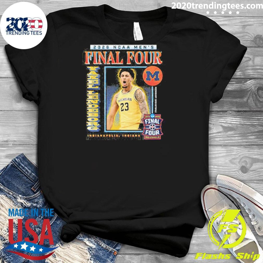 Michigan Wolverines Men’s Basketball Campus Ink Yaxel Lendeborg Final Four Shirt