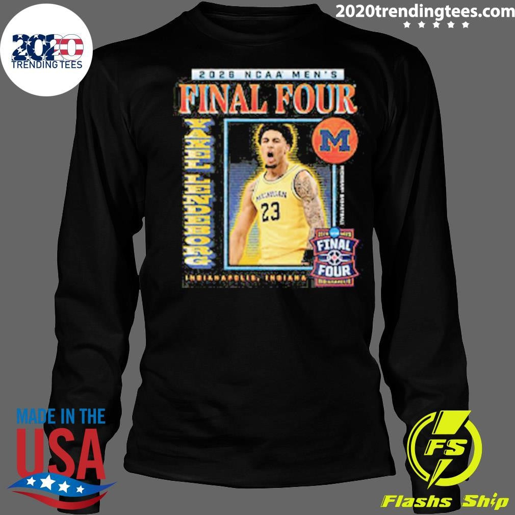 Michigan Wolverines Men’s Basketball Campus Ink Yaxel Lendeborg Final Four Shirt