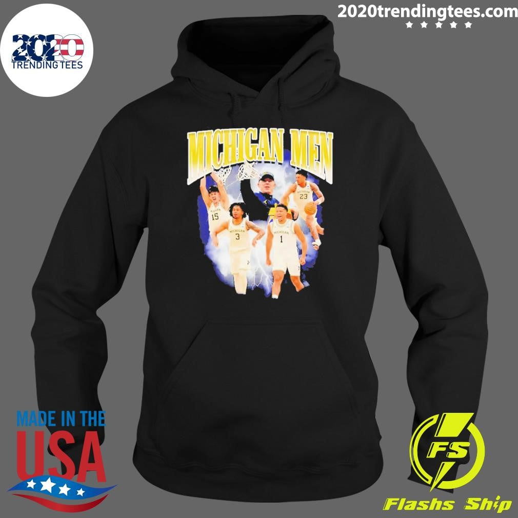 Michigan Wolverines Men’s Basketball Collage Graphic Vintage Shirt