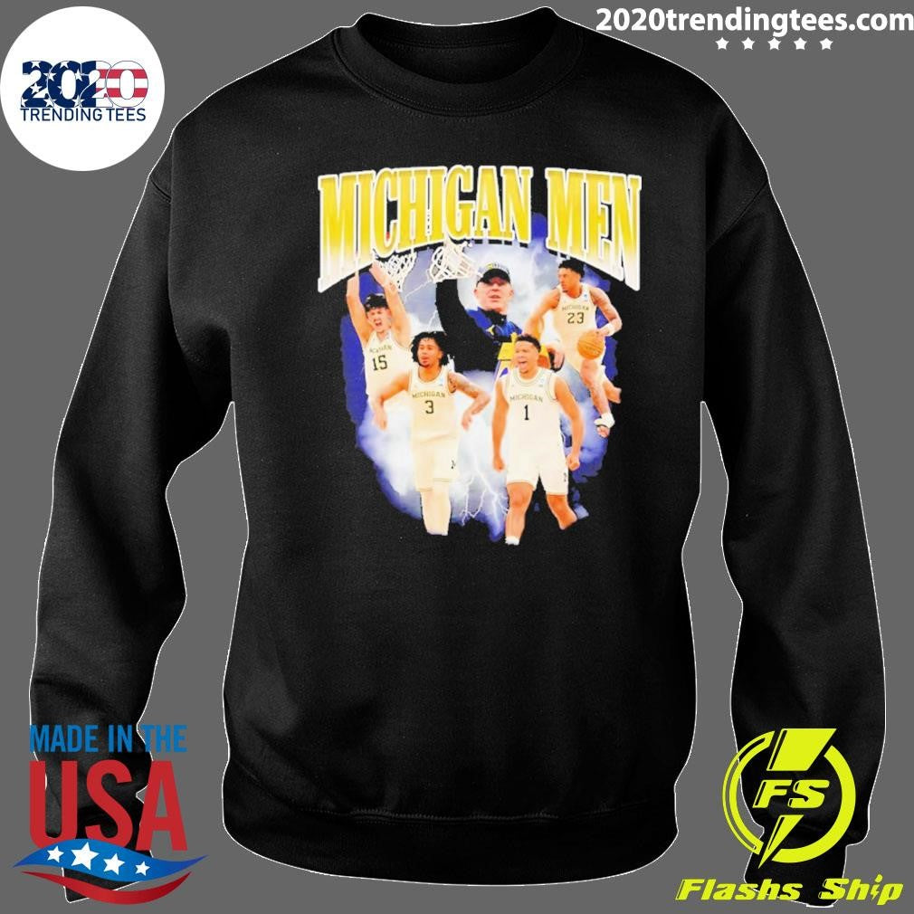 Michigan Wolverines Men’s Basketball Collage Graphic Vintage Shirt