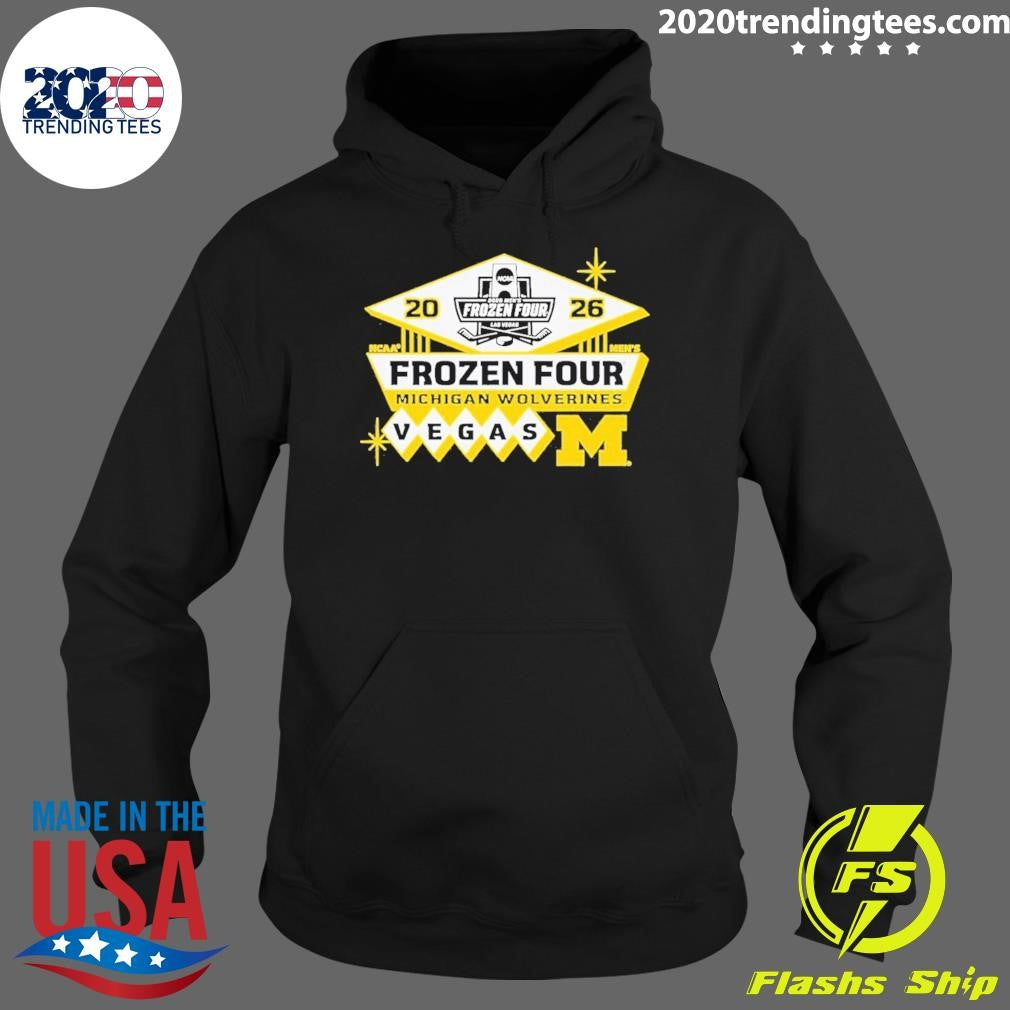 Michigan Wolverines Men’s Hockey 2026 NCAA Frozen Four Vegas Logo Shirt