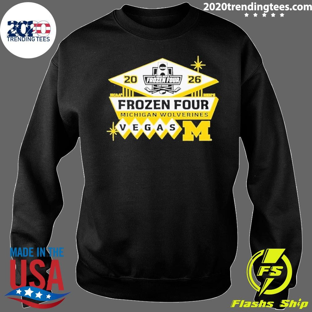 Michigan Wolverines Men’s Hockey 2026 NCAA Frozen Four Vegas Logo Shirt