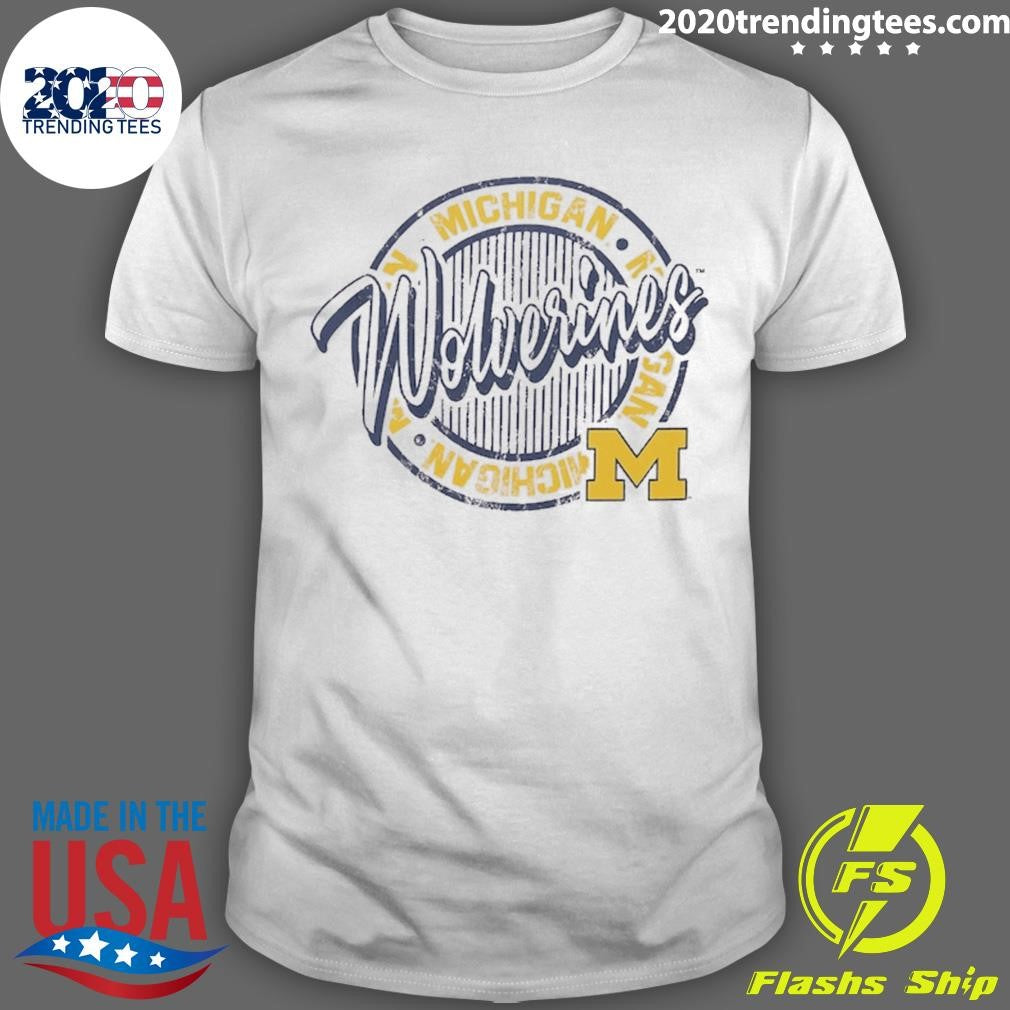Michigan Wolverines ZooZatz Women’s Retro Ringer Tri-Blend Shirt