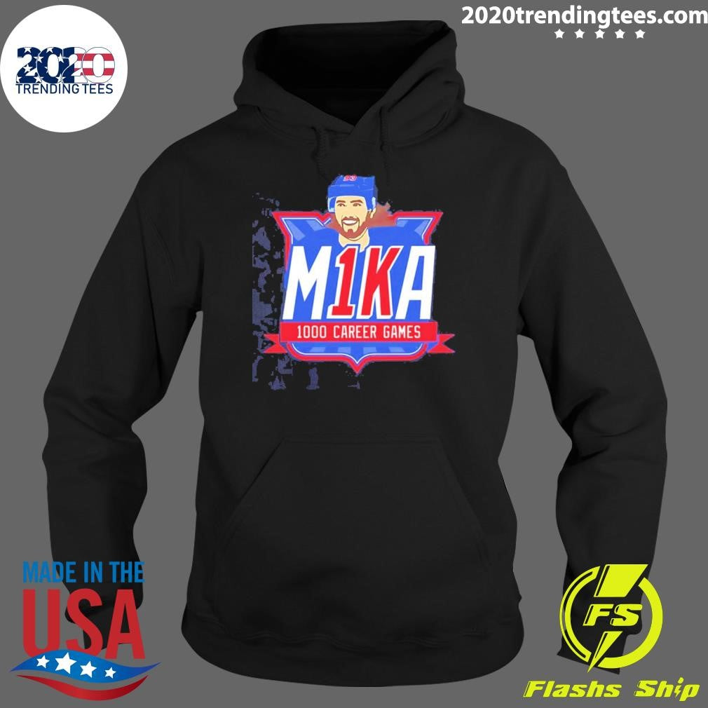 Mika Zibanejad M1ka 1000 Career Game Cartoon Shirtt