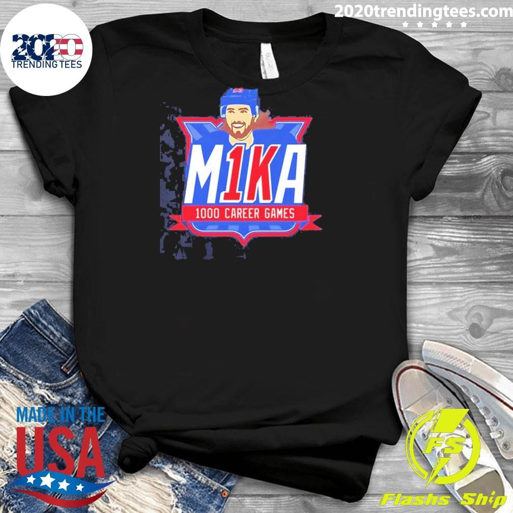 Mika Zibanejad M1ka 1000 Career Game Cartoon Shirtt