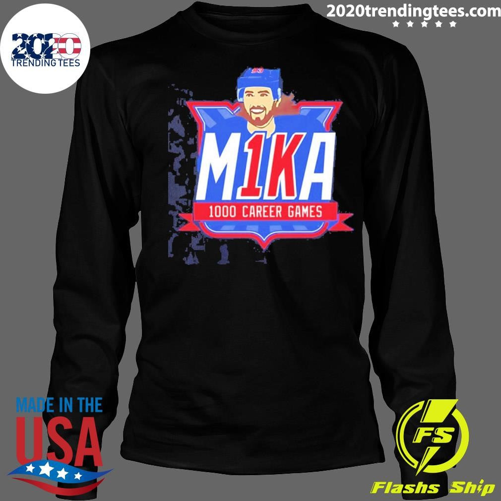Mika Zibanejad M1ka 1000 Career Game Cartoon Shirtt
