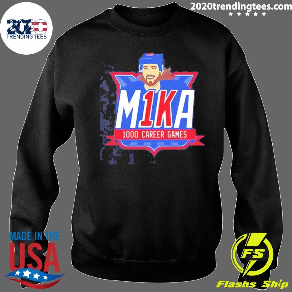 Mika Zibanejad M1ka 1000 Career Game Cartoon Shirtt
