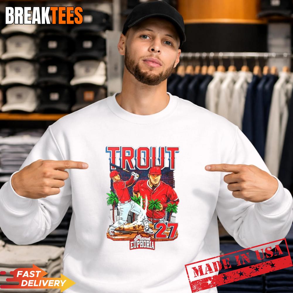 Mike Trout Los Angeles Angels baseball Planet Euphoria T-Shirt