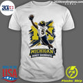 Mikey Sainristil Catching Graphic Michigan Wolverines Shirt