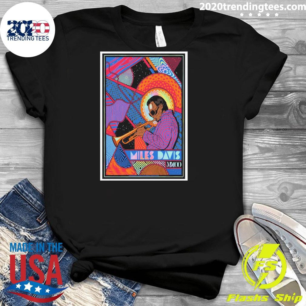 Miles Davis 100 Years Foil Poster Shirt