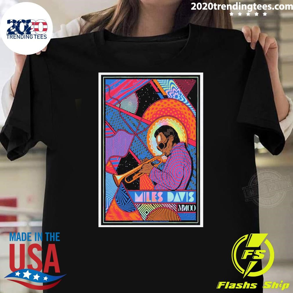 Miles Davis 100 Years Foil Poster Shirt