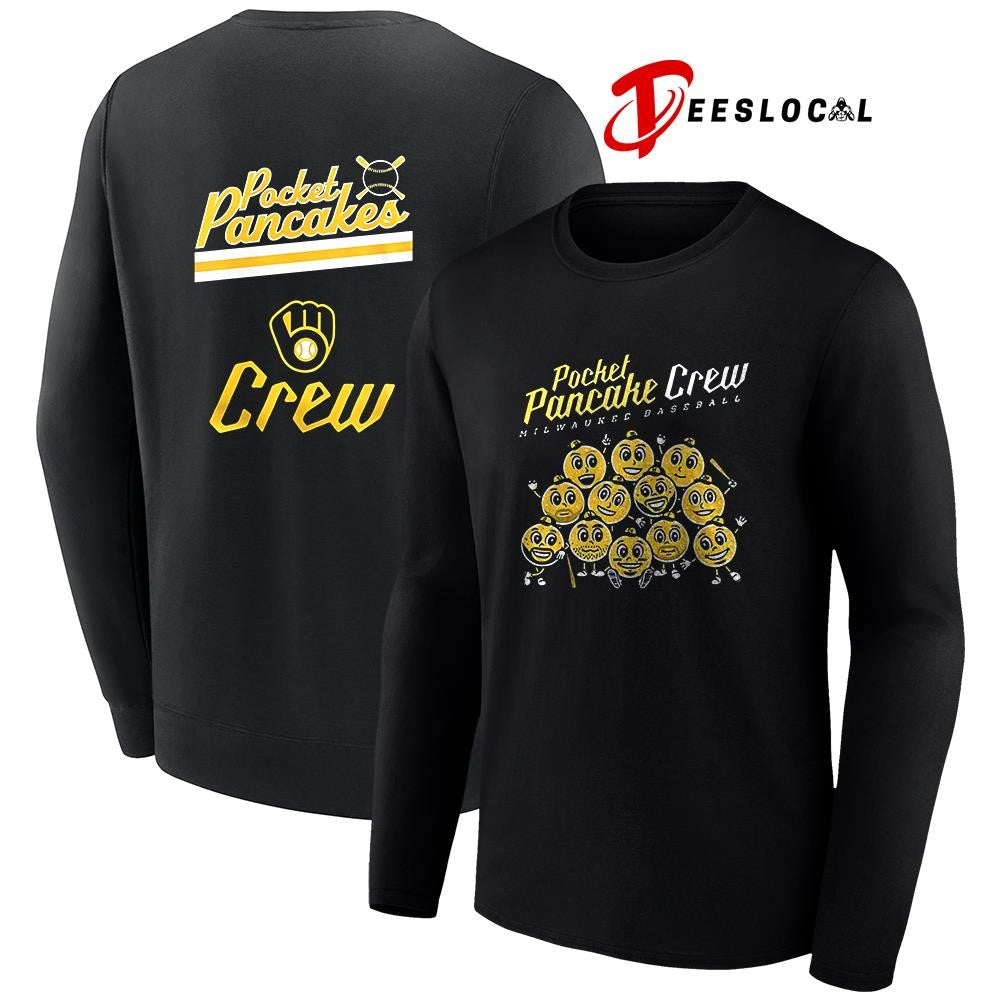 Milwaukee Brewers Pocket Pancake crew graphic shirt