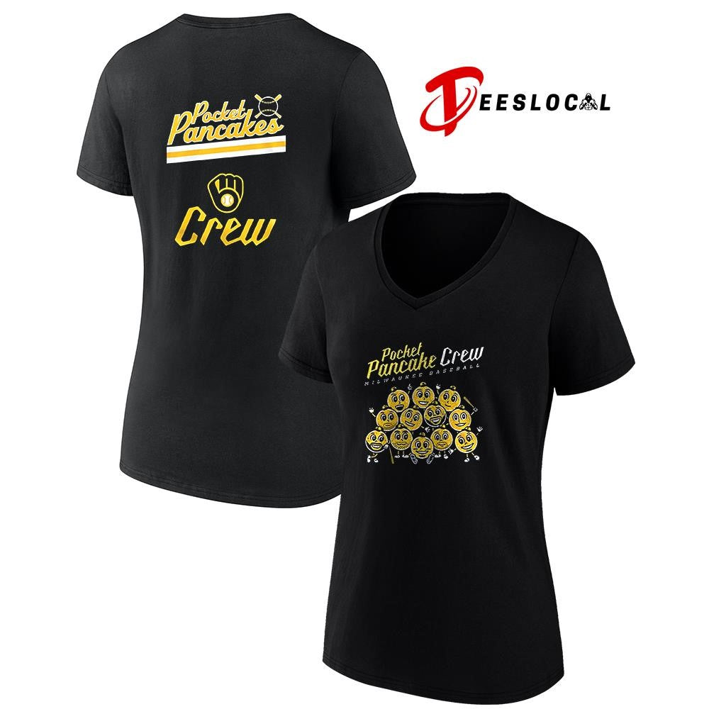 Milwaukee Brewers Pocket Pancake crew graphic shirt